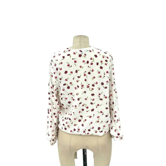 Flynn Skye Kirsty‎ Ruched Tie Front Top in Dream Lover Floral Print Size Small - Picture 6 of 8